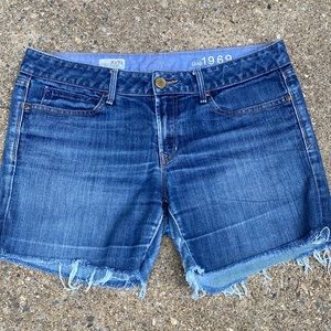 Gap 1969 Frayed Hem Jean Denim Shorts